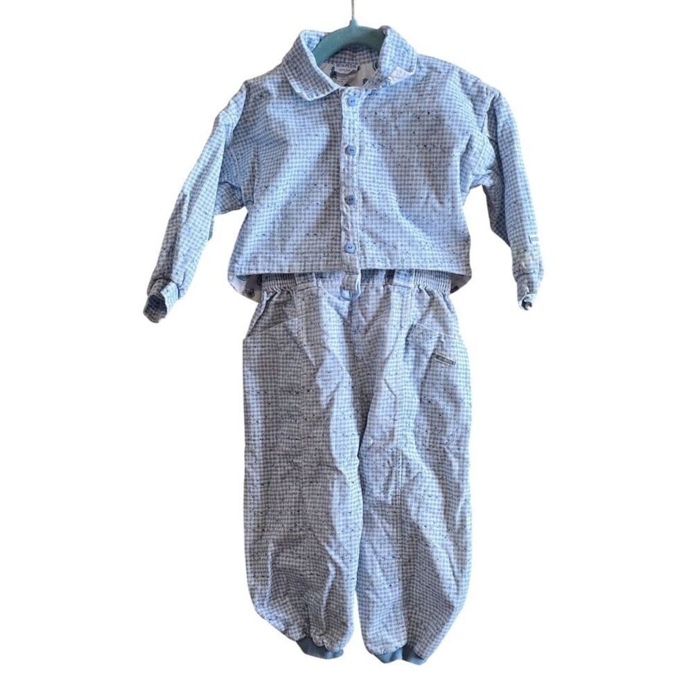 Absorba Baby Blue Checked Suspender Outfit With Jacket Adorableness Overload